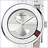 Gucci U-Play Small White Leather Womens Watch YA129509 - 24diamonds.com