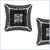 925 Sterling Silver 0.20 ct Blue Diamond Mens Stud Earrings - 24diamonds.com