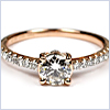 14K Rose Gold 1.00 ct Diamond Engagement Ring - 24diamonds.com