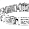 925 Sterling Silver 1.00 ct Diamond Mens Link Bracelet 8 1/2 inches - 24diamonds.com
