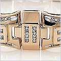 14K Rose Gold 4.26 ct Diamond Mens Bracelet - 24diamonds.com
