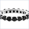 14K White Gold 3.49 ct Black Diamond 3.5 mm Eternity Ring - 24diamonds.com