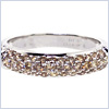 14K White Gold 1.02 ct Champagne Diamond Womens Ring - 24diamonds.com