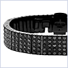 Joe Rodeo Stainless Steel 17.00 ct Black Diamond Bracelet 9 Inches - 24diamonds.com