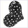 14K White Gold 4.02 ct Black Diamond Womens Love Heart Pendant - 24diamonds.com