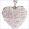 14K Yellow Gold 1.79 ct Diamond Womens Love Heart Pendant - 24diamonds.com