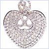 14K Yellow Gold 1.41 ct Diamond Womens Love Heart Pendant - 24diamonds.com