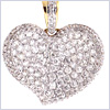 14K Yellow Gold 1.37 ct Diamond Womens Love Heart Pendant - 24diamonds.com