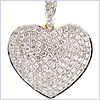 14K Yellow Gold 1.49 ct Diamond Womens Love Heart Pendant - 24diamonds.com