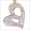 14K Yellow Gold 1.21 ct Diamond Womens Love Heart Pendant - 24diamonds.com