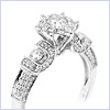 14K White Gold 1.02 ct Diamond Womens Engagement Ring - 24diamonds.com