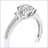 14K White Gold 0.55 ct Diamond Womens Engagement Ring - 24diamonds.com