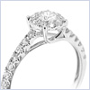 14K White Gold 0.72 ct Diamond Womens Engagement Ring - 24diamonds.com