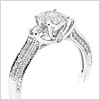 14K White Gold 0.62 ct Diamond Womens Engagement Ring - 24diamonds.com