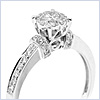14K White Gold 0.53 ct Diamond Womens Engagement Ring - 24diamonds.com