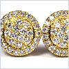 14K Yellow Gold 0.50 ct Diamond Womens Round Stud Earrings - 24diamonds.com