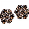 14K White Gold 3.36 ct Fancy Cognac Diamond Womens Stud Earrings - 24diamonds.com