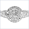 14K White Gold 0.77 ct Diamond Womens Illusion Engagement Ring - 24diamonds.com