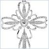 14K White Gold 0.80 ct Diamond Unisex Vintage Cross Pendant - 24diamonds.com