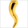 10K Yellow Gold Horn Unisex Pendant - 24diamonds.com