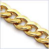 10K Yellow Gold Curb Link Mens Chain Necklace 6 mm 26 Inches - 24diamonds.com