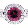 14K White Gold 2.28 ct Diamond Pink Tourmaline Womens Ring - 24diamonds.com