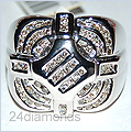 14K White Gold Mens 1.20 ct Diamond Ring - 24diamonds.com
