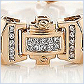 14K Rose Gold 4.49 ct Diamond Mens Bracelet - 24diamonds.com