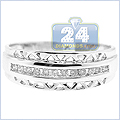 14K White Gold 0.16 ct Diamond Womens Ring - 24diamonds.com