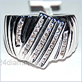 14K White Gold Mens 0.41 ct Diamond Ring - 24diamonds.com