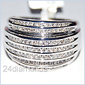 14K White Gold Mens 0.88 ct Diamond Ring - 24diamonds.com