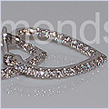 14K White Gold Heart 0.33 ct Diamond Heart Hoop Earrings - 24diamonds.com