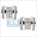 14K White Gold 0.70 ct Diamond Womens Earrings - 24diamonds.com