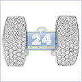 14K White Gold 0.66 ct Diamond Womens Earrings - 24diamonds.com