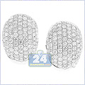 14K White Gold 3.80 ct Diamond Womens Earrings - 24diamonds.com