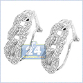 14K White Gold 0.70 ct Diamond Womens Earrings - 24diamonds.com