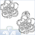 14K White Gold 0.77 ct Diamond Womens Earrings - 24diamonds.com