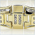14K Yellow Gold 4.26 ct Diamond Mens Bracelet - 24diamonds.com