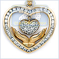 14K Yellow Gold Heart 0.70 ct Diamond Womens Pendant - 24diamonds.com