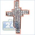 14K Rose Gold 2.50 ct Diamond Mens Pendant - 24diamonds.com