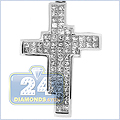 14K White Gold 2.50 ct Diamond Mens Pendant - 24diamonds.com