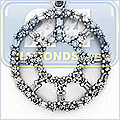 14K White Gold Circle 0.71 ct Diamond Womens Pendant - 24diamonds.com