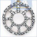 14K Yellow Gold 0.70 ct Diamond Womens Circle Pendant - 24diamonds.com