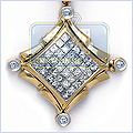 14K Yellow Gold 1.10 ct Diamond Womens Pendant - 24diamonds.com
