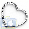 14K White Gold Heart 0.16 ct Diamond Womens Pendant - 24diamonds.com