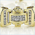 14K Yellow Gold 4.49 ct Diamond Mens Bracelet - 24diamonds.com