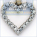 14K Yellow Gold Heart 0.42 ct Diamond Womens Pendant - 24diamonds.com