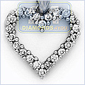 14K White Gold Heart 0.48 ct Diamond Womens Pendant - 24diamonds.com