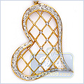 14K Yellow Gold Heart 0.45 ct Diamond Womens Pendant - 24diamonds.com