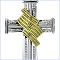 14K White/Yellow Gold 3.50 ct Diamond Mens Pendant - 24diamonds.com